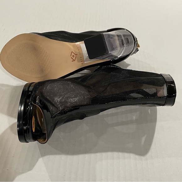 Katy Perry | Richie | Shoes| Peep Toe Mesh | Transparent Heels| Zip Back Size 5 - Picture 8 of 10